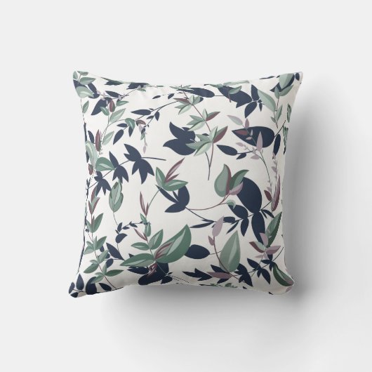 緑エレガント模様デザイン クッション (裏面)