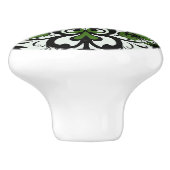 緑エレガント模様 セラミックノブ (側面)