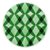 緑エレガント模様 セラミックノブ (正面)