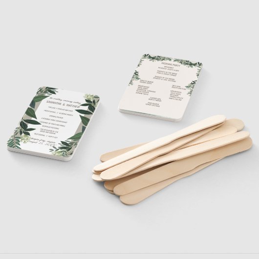 緑エレガント樹結婚の式計画 ハンドファン (組立なし)