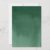 緑エレガント水彩写真卒業 案内状 (裏面)