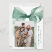 緑エレガント水彩弓3写真 シーズンカード (正面)