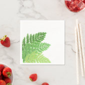 緑エレガント水色シダの木離れ地 スタンダードカクテルナプキン (インサイチュ)