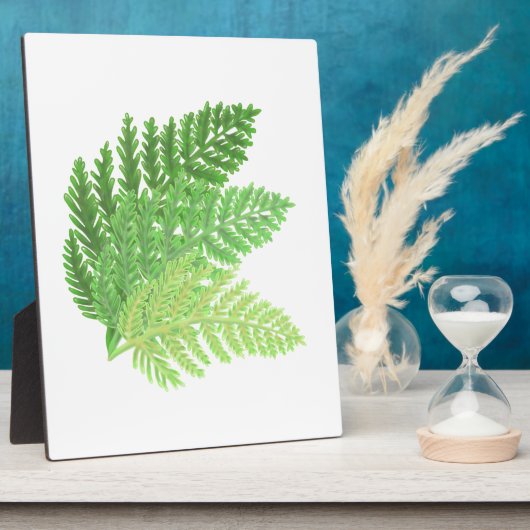 緑エレガント水色シダの木離れ地 フォトプラーク (側面)