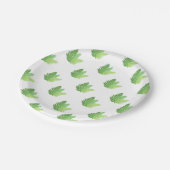 緑エレガント水色シダの木離れ地 ペーパープレート (アングル)
