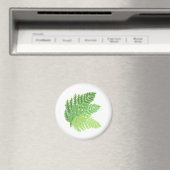 緑エレガント水色シダの木離れ地 マグネット (インサイチュ (食洗機))