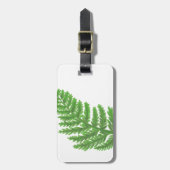 緑エレガント水色シダの木離れ地 ラゲッジタグ (正面縦)