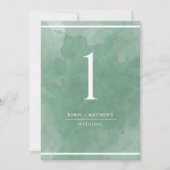緑エレガント水色テーブル番号 (正面)