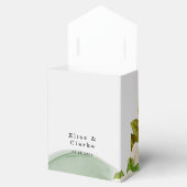 緑エレガント水色バラ結婚ズ フェイバーボックス (オープン)