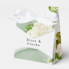 緑エレガント水色バラ結婚ズ フェイバーボックス