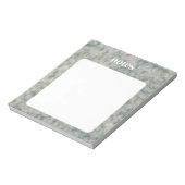 緑エレガント水色パターン ノートパッド (回転)