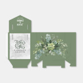 緑エレガント水色フローラミニマル フェイバーボックス (折り畳みなし)