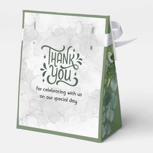 緑エレガント水色フローラミニマル フェイバーボックス (裏面サイド)