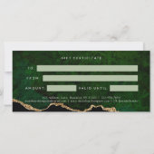 緑エレガント瑪瑙ギフト券ギフトカード (裏面)