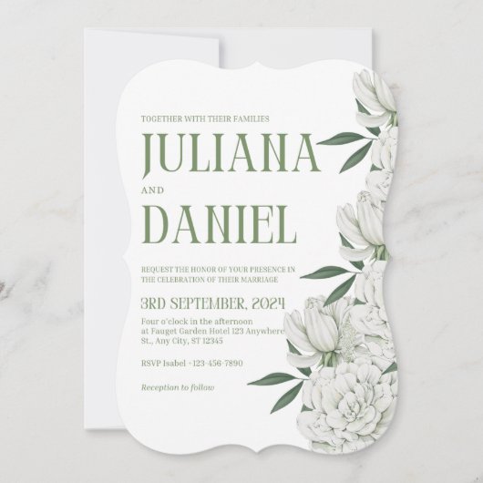 緑エレガント白の植物学 (正面)