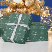 緑エレガント白クリスマスツリーメリークリスマス