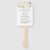 緑エレガント白水色フローラ ハンドファン