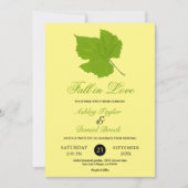 緑エレガント紅葉黄フローラ結婚ズ 招待状 (正面)