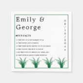 緑エレガント素朴草おもしろい秋の結婚式 スタンダードカクテルナプキン (正面)