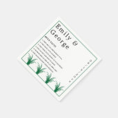 緑エレガント素朴草おもしろい秋の結婚式 スタンダードカクテルナプキン (角)