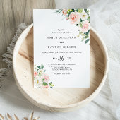 緑エレガント結婚フローラ 招待状