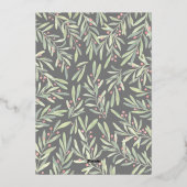 緑エレガント色のクリスマス写真 箔シーズンカード (裏面)