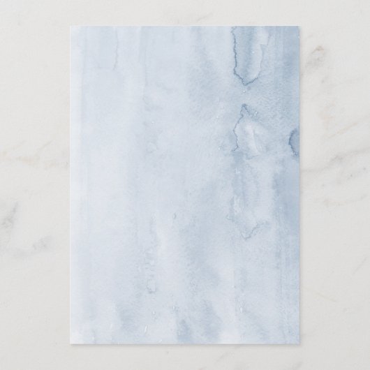 緑エレガント色のダスティ結婚ブルー詳細 エンクロージャーカード (裏面)