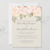 緑エレガント色のフローラ素朴セージ 招待状 (正面)