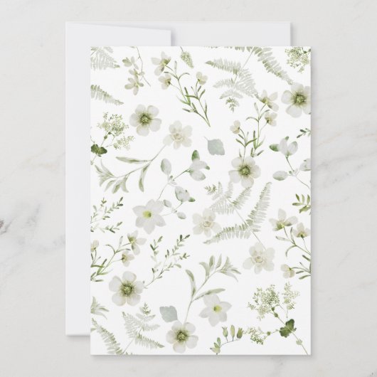 緑エレガント色の写真卒業のお知らせ 案内状 (裏面)