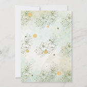 緑エレガント色の感謝祭のディナ素朴ー 招待状 (裏面)