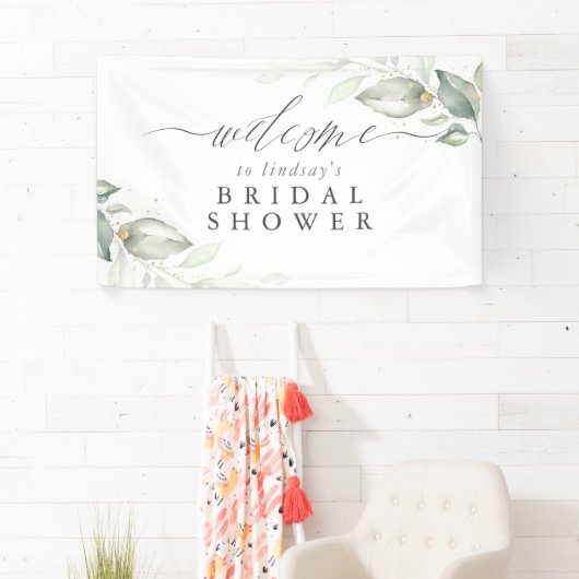 緑エレガント色の歓迎サインのパーティー 横断幕 (インサイチュ)