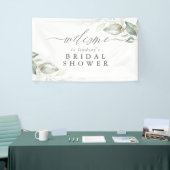 緑エレガント色の歓迎サインのパーティー 横断幕 (トレードショー)