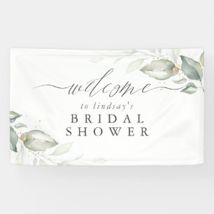 緑エレガント色の歓迎サインのパーティー 横断幕