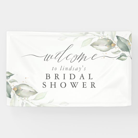 緑エレガント色の歓迎サインのパーティー 横断幕 (横)