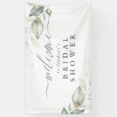 緑エレガント色の歓迎サインのパーティー 横断幕 (縦)