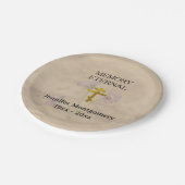 緑エレガント色の正教会の葬儀 ペーパープレート (アングル)