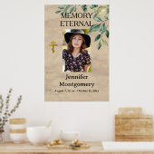 緑エレガント色の正教会の葬儀 ポスター (キッチン)