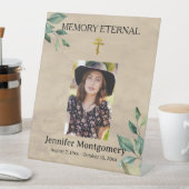 緑エレガント色の正教会の葬儀 台座サイン (インサイチュ)