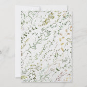 緑エレガント色の水の色のブライダルショウ 招待状 (裏面)