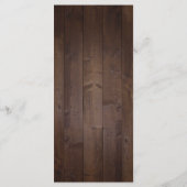 緑エレガント色の納屋の木の地方のラシ結婚ウス メニュー (裏面)