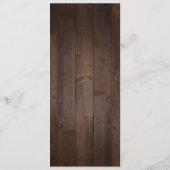 緑エレガント色の納屋の木の地方のラシ結婚ウス メニュー (裏面)