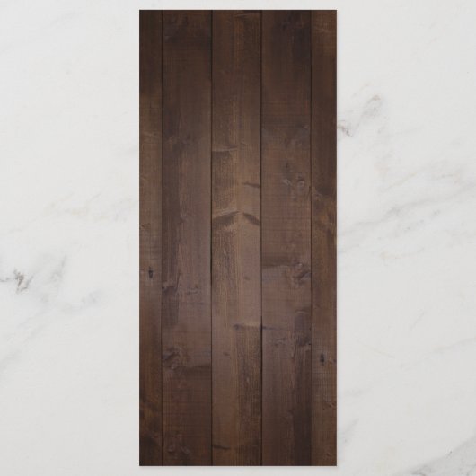 緑エレガント色の納屋の木の地方のラシ結婚ウス メニュー (裏面)