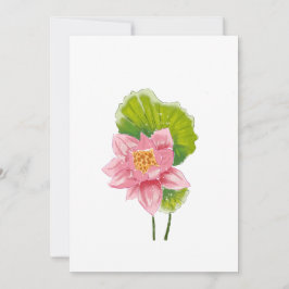 緑エレガント色の花離れ咲き 招待状