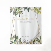 緑エレガント色の金ゴールドフローラブライダルシャワー