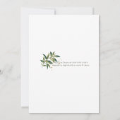 緑エレガント色の金ゴールドフローラブライダルシャワー 招待状 (裏面)