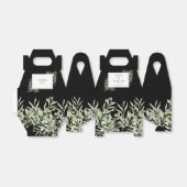 緑エレガント色ブラック結婚式の引き出物箱 フェイバーボックス (折り畳みなし)