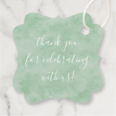 緑エレガント色モノグラ結婚ム フェイバータグ (裏面)