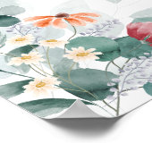 緑エレガント色ユーカリへようこそ ポスター (角)