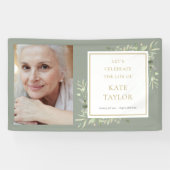 緑エレガント色写真葬祭記念事業 横断幕 (横)