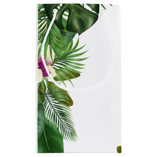 緑エレガント色結婚式の引き出物抱き枕 スモールペーパーバッグ (裏面)